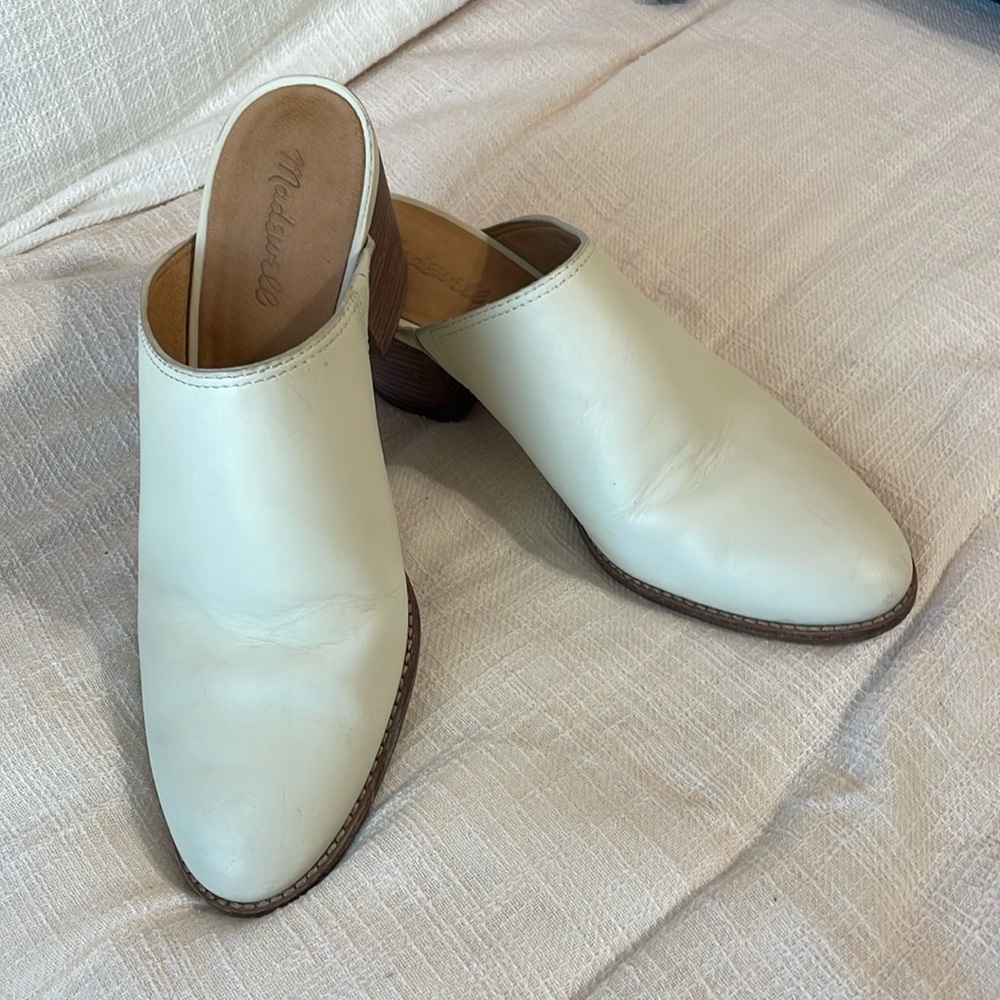 Madewell Cream Colored Harper Mule Sz. 8 - Picture 9 of 11
